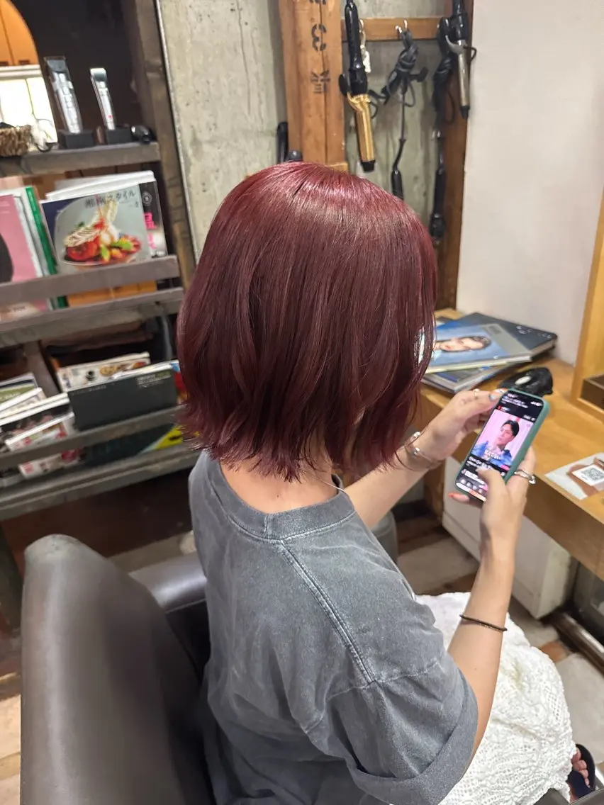 似合わせカット+ブリーチなしダブルカラー+2STEPトリートメントの写真
