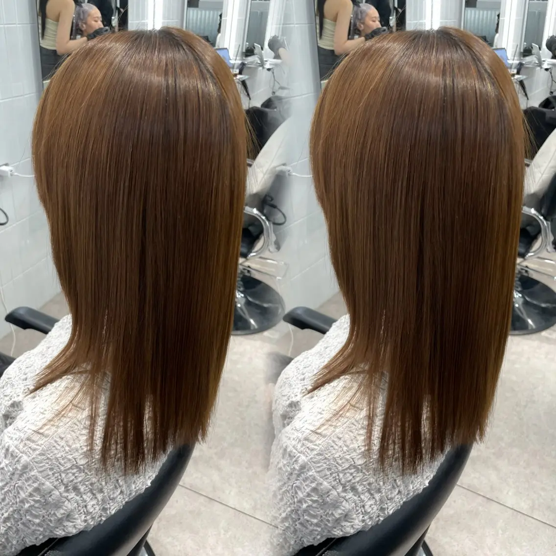 ロング カラー ベージュカラー オリーブベージュ 髪質改善 ヘアカラー 縮毛矯正 原宿/ハイライト バレイヤージュ/大智のヘアスタイル