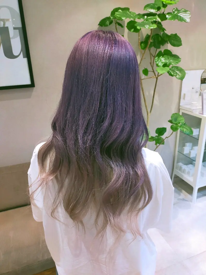 ロング カラー パープルカラー 𝗔𝗞𝗜𝗧𝗔 🎨のヘアスタイル