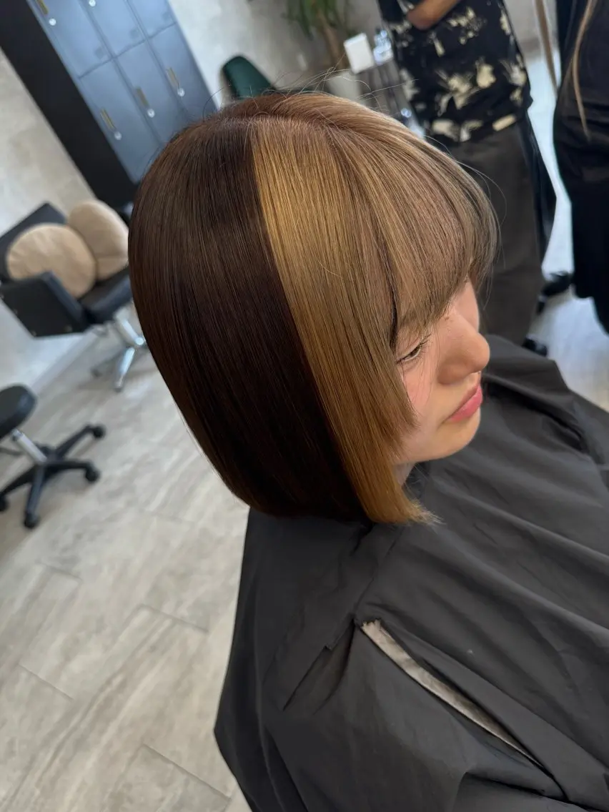 ミディアム ヘアカラー トリートメント ՏKIᒪᒪ石岡店 本田のヘアスタイル