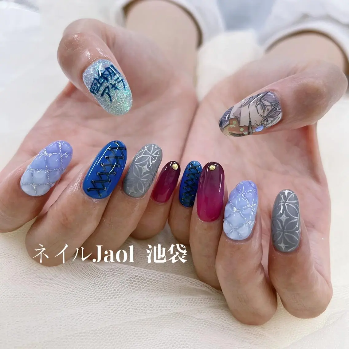 セミロング ネイルJaol 池袋のネイルデザイン