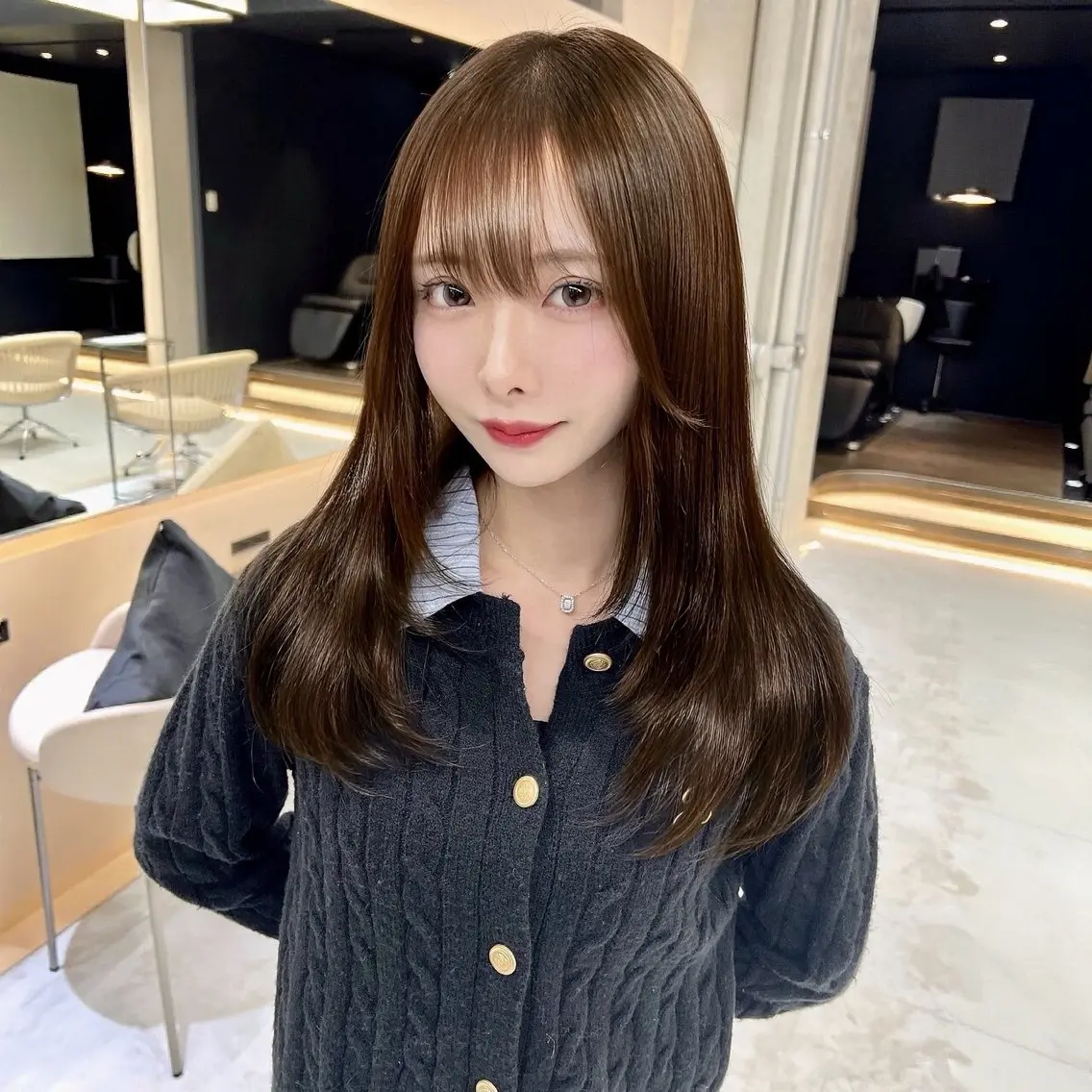 セミロング カット ヘアカラー トリートメント ヘッドスパ ヘアセット 🫧似合わせ×透明感 ケアカラー清野🫧のヘアスタイル
