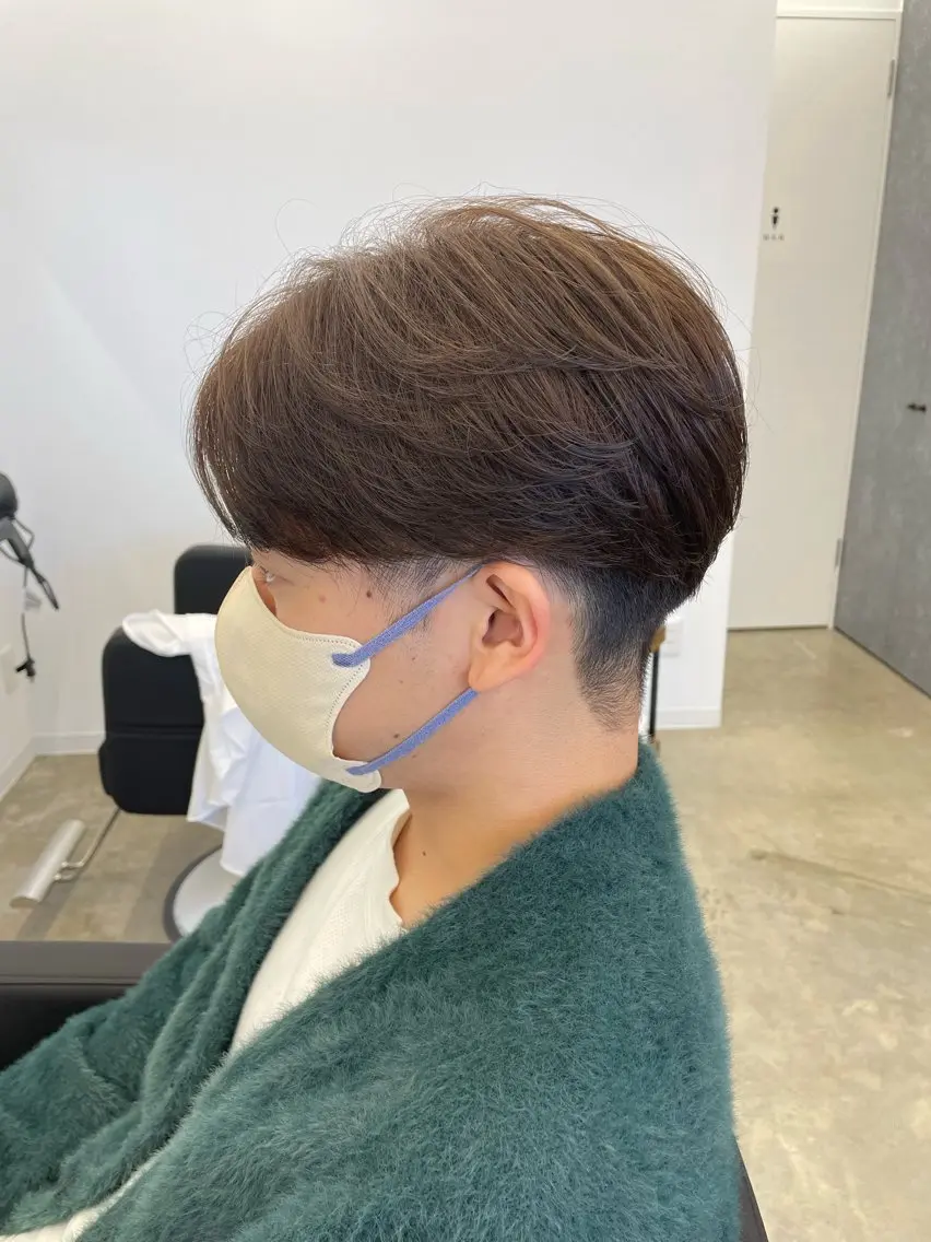 ショート 韓国風ヘア 縮毛矯正 カット パーマ センターパート/ ニュアンスパーマ正樹のヘアスタイル