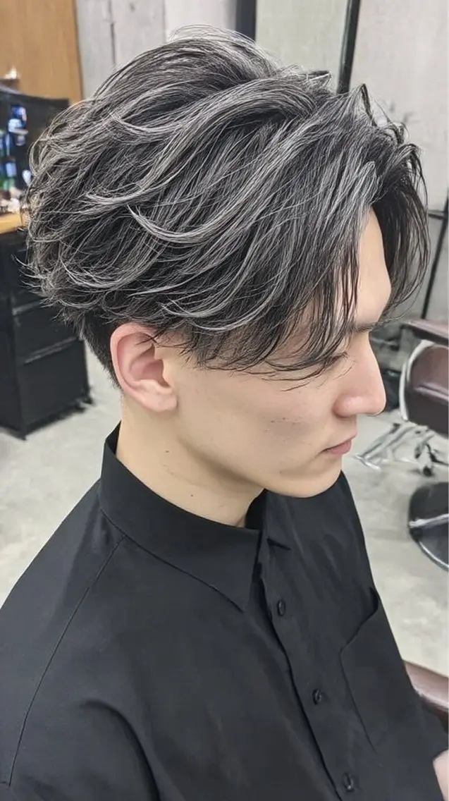 ショート カラー メンズ ヘアカラー 🍒モテ暖色カラー × うる艶✧ ゆなのヘアスタイル