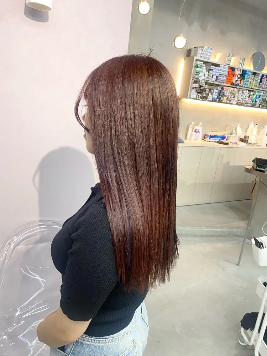 ロング カラー カット ヘアカラー トリートメント 前橋 姫奈のヘアスタイル