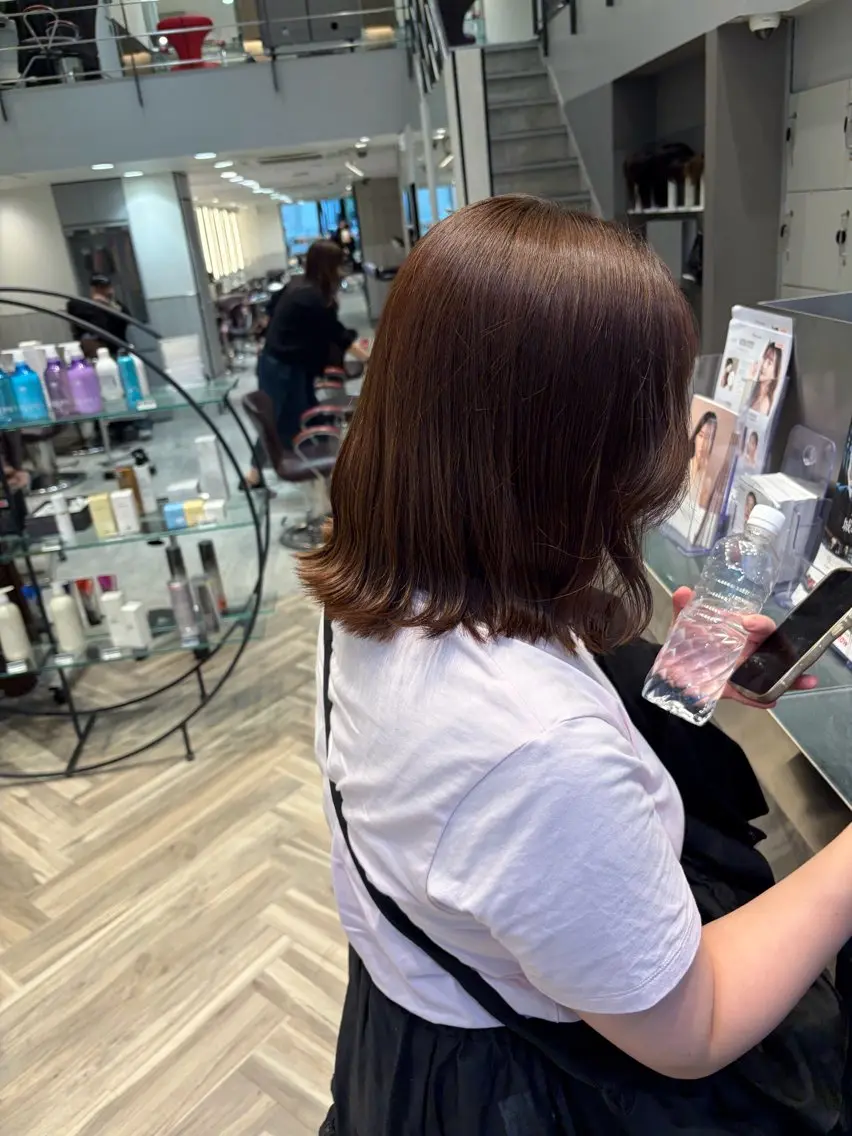 ミディアム ヘアアレンジ earth銀座 青山🩵のヘアスタイル