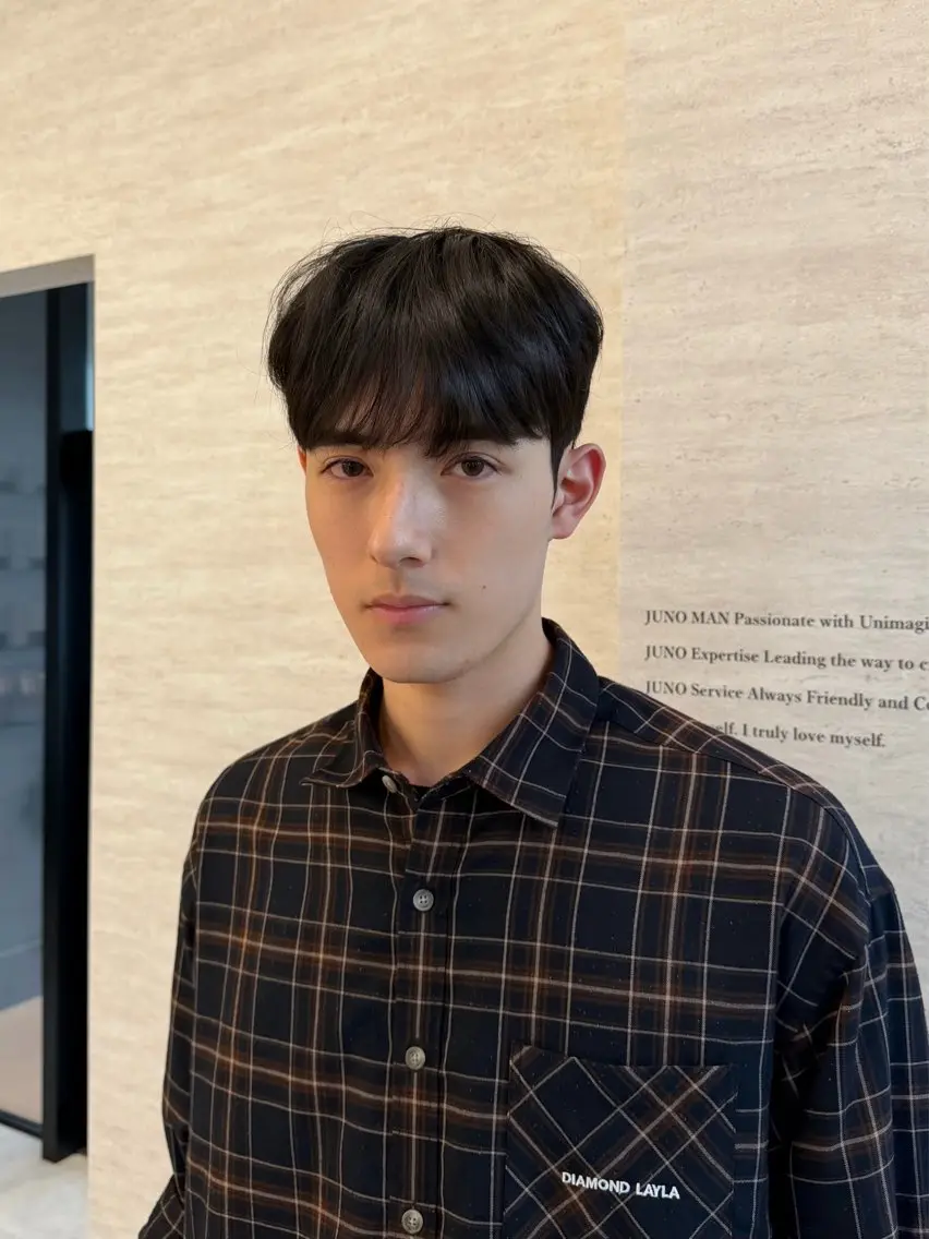メンズ カット パーマ 韓国式ダウンパーマ 🇰🇷櫻井健のヘアスタイル