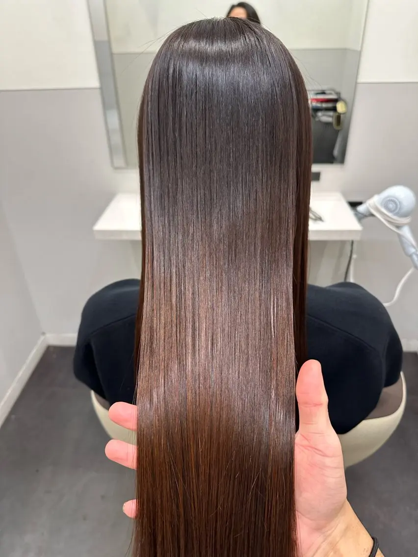 ロング カラー ケアカラー 髪質改善 縮毛矯正 トリートメント 酸熱トリートメント カット ヘアカラー トリートメント 【美髪矯正 /髪質改善】RINのヘアスタイル