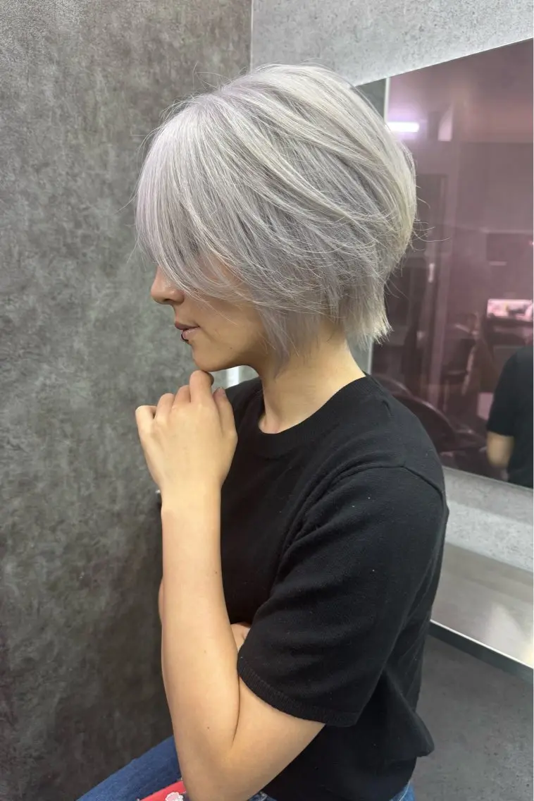 ショート カラー レイヤーカット 艶髪/西尾 幸樹のヘアスタイル