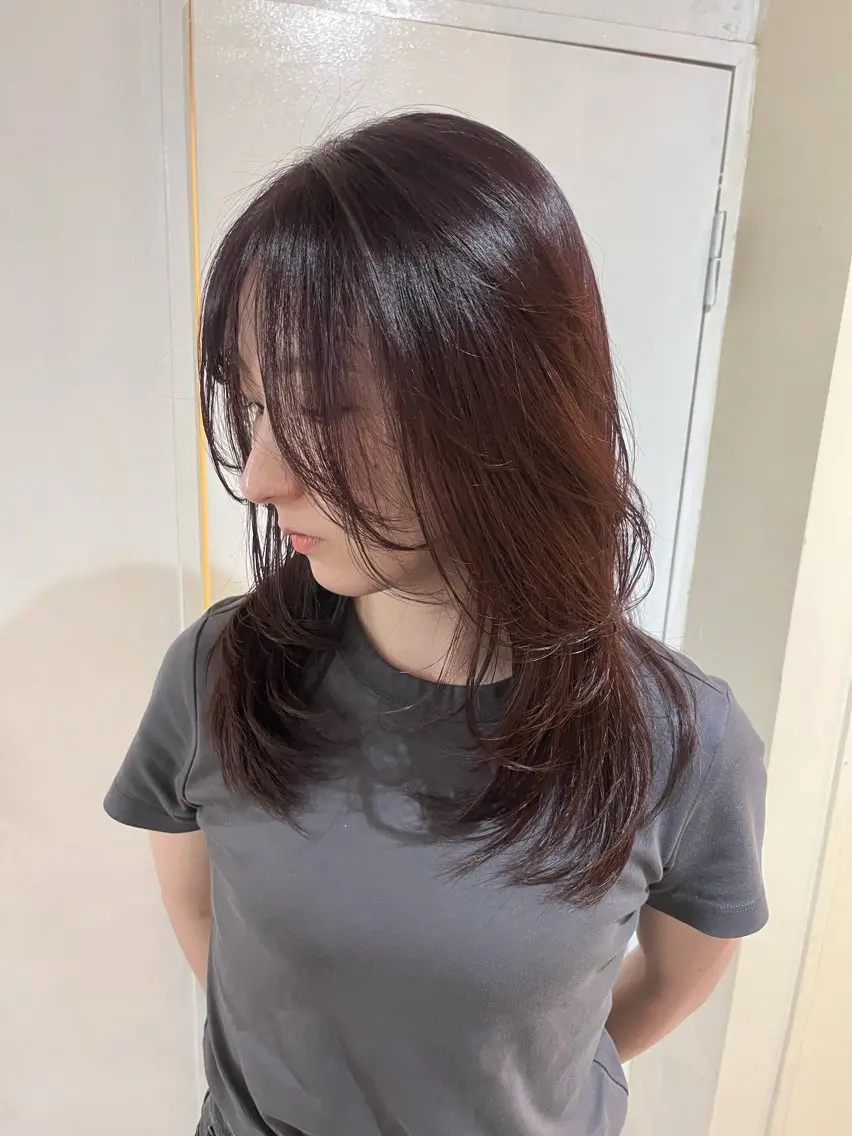 ミディアム カラー グラデーションカラー ヘアカラー ナチュラルかわいい yui⋆𐙚 ̊.のヘアスタイル