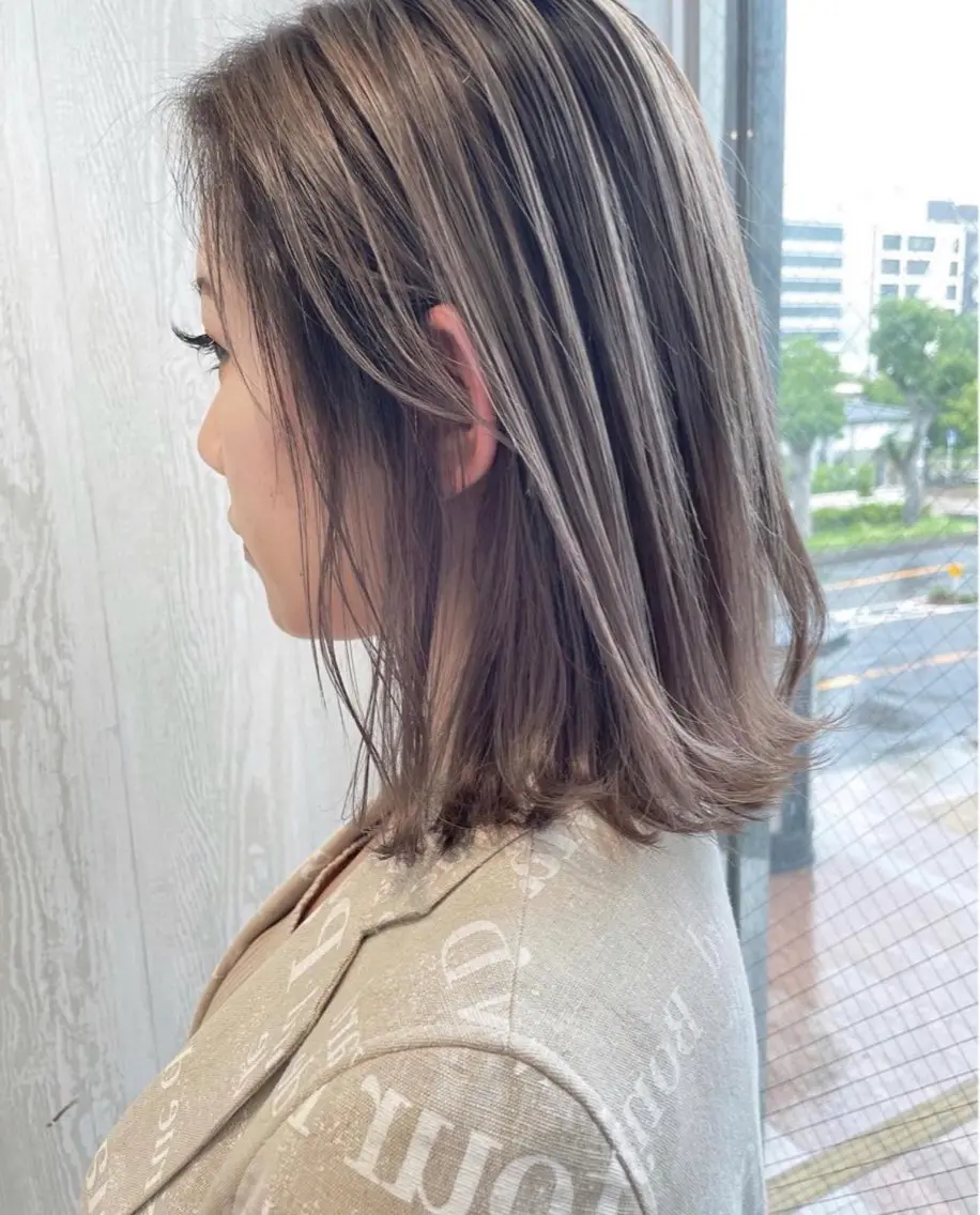 ミディアム カラー レイヤーカット トリートメント ヘアカラー トリートメント 河合秀明/ショート /ボブ/レイヤーのヘアスタイル