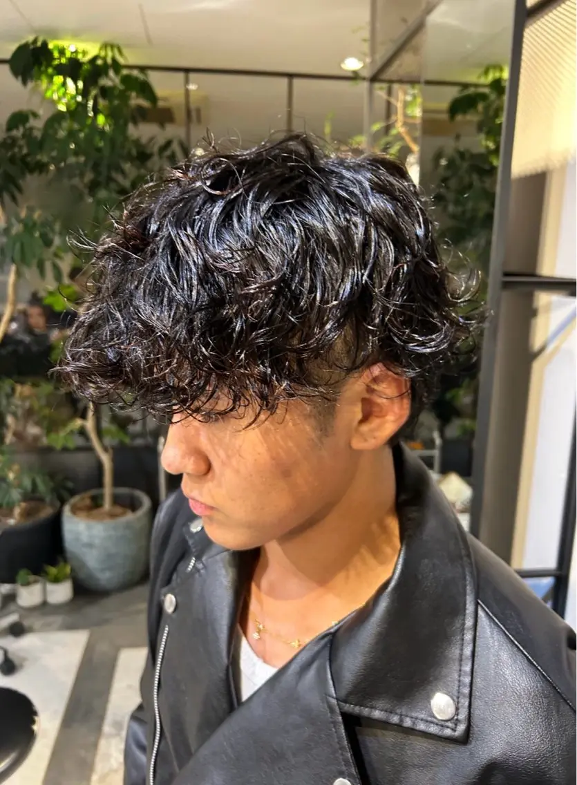 ロング パーマ カット パーマ メンズ清潔感のプロ 💈メンズパーマ藤田のヘアスタイル