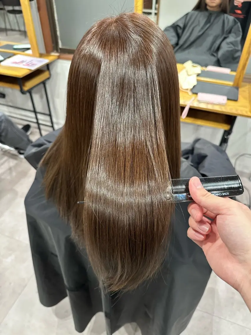 【minimo限定メニュー✨】カット+髪質改善カラー+トリートメントの写真