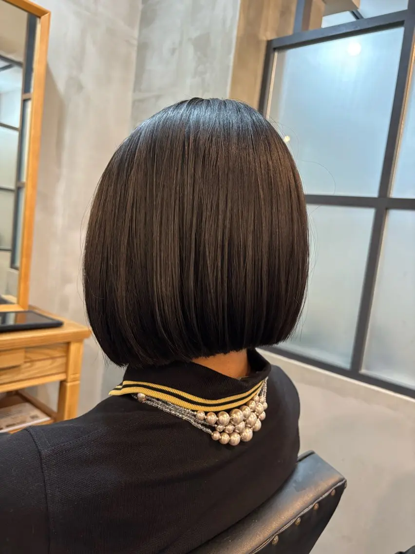 ショート 前下がりボブ ボブ カット 磯野 成基のヘアスタイル