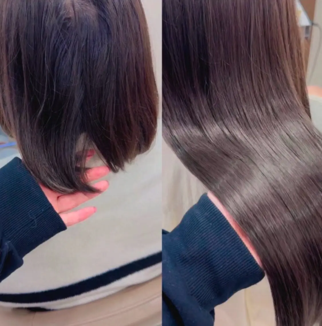 ミディアム エクステ ヘアセット 暖色カラー❤️横浜 エクステらん🦖のヘアスタイル