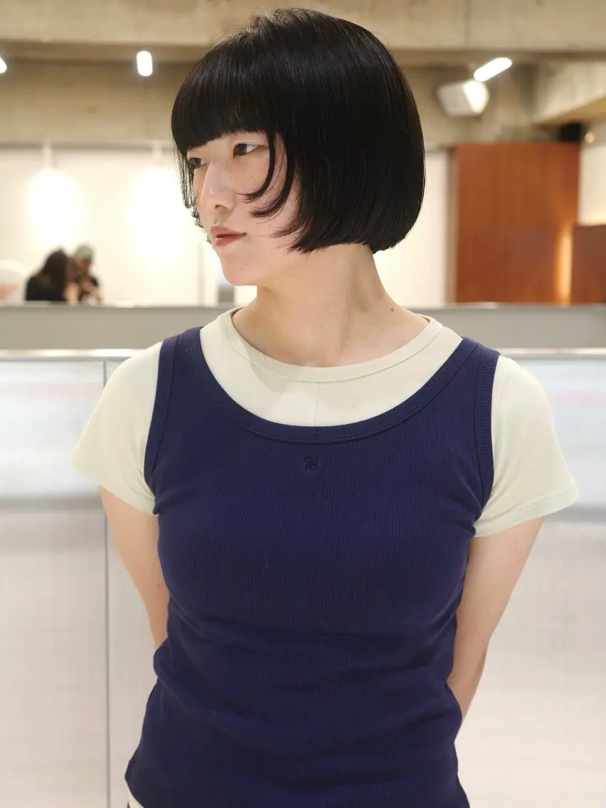 カラー カット ヘアカラー (𝐡)𝐰𝐢𝐦 𝐲𝐮𝐧𝐚のヘアスタイル