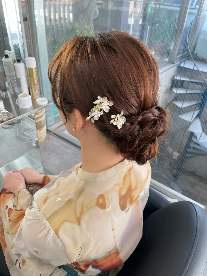 ヘアアレンジ ヘアセット 速水 ゆきののヘアスタイル