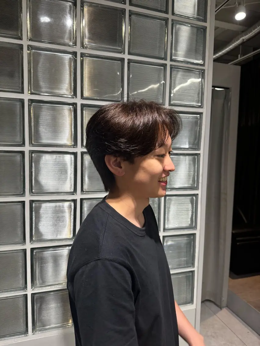 カラー メンズ ブラウンカラー ダークブラウン 流河 カラー/パーマ 浜松1メンズサロンのヘアスタイル