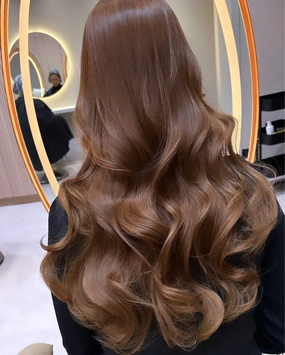 ロング カラー 似合わせカット ヘアカラー トリートメント レイヤー/髪質改善 Lond ambreのヘアスタイル