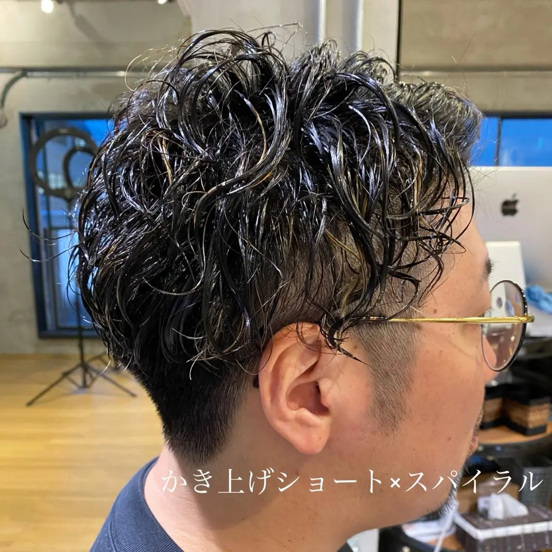 ショート パーマ メンズ スナップフォト確認 お願いします！竹内のヘアスタイル