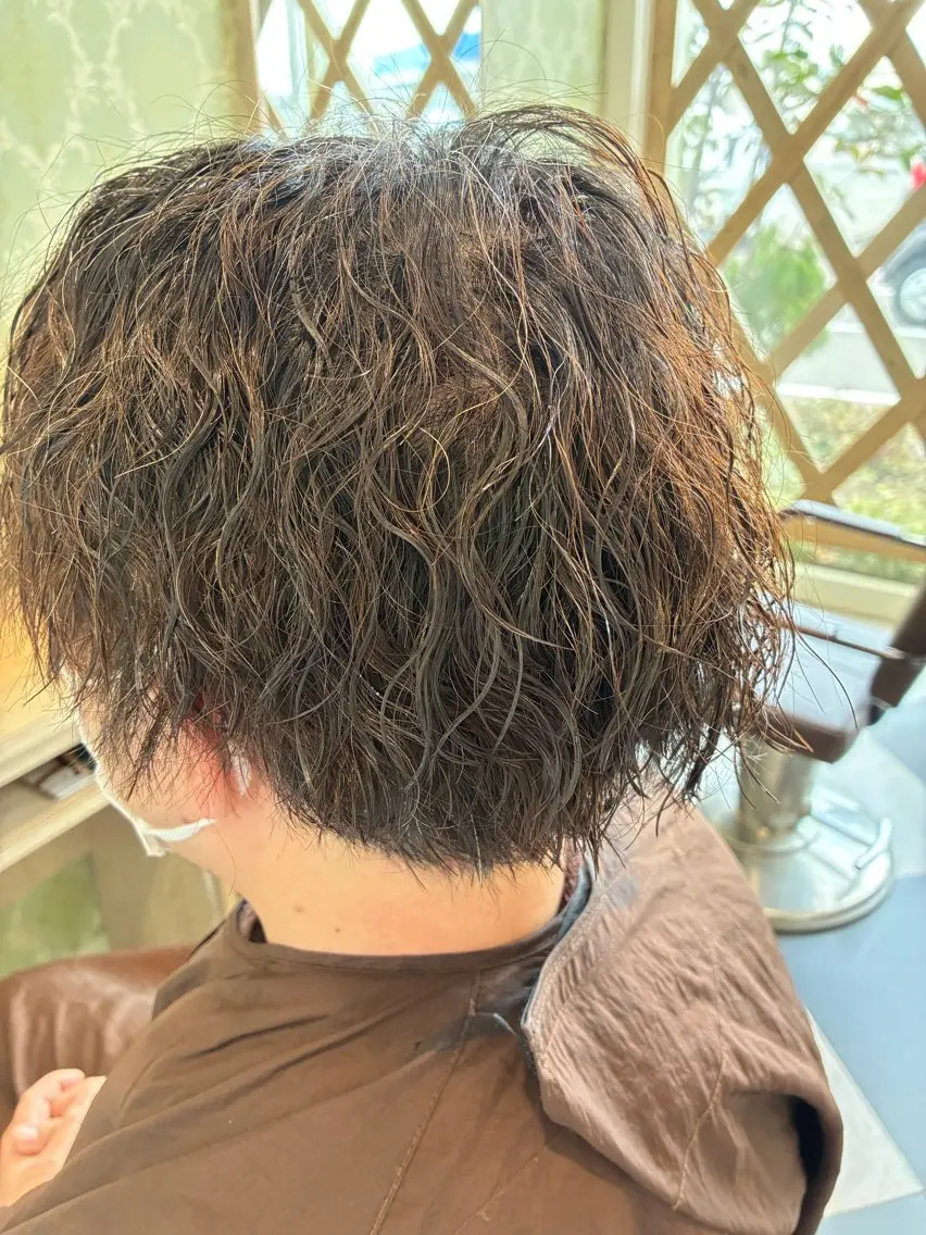 メンズ カット パーマ ニシムラ ユカリのヘアスタイル