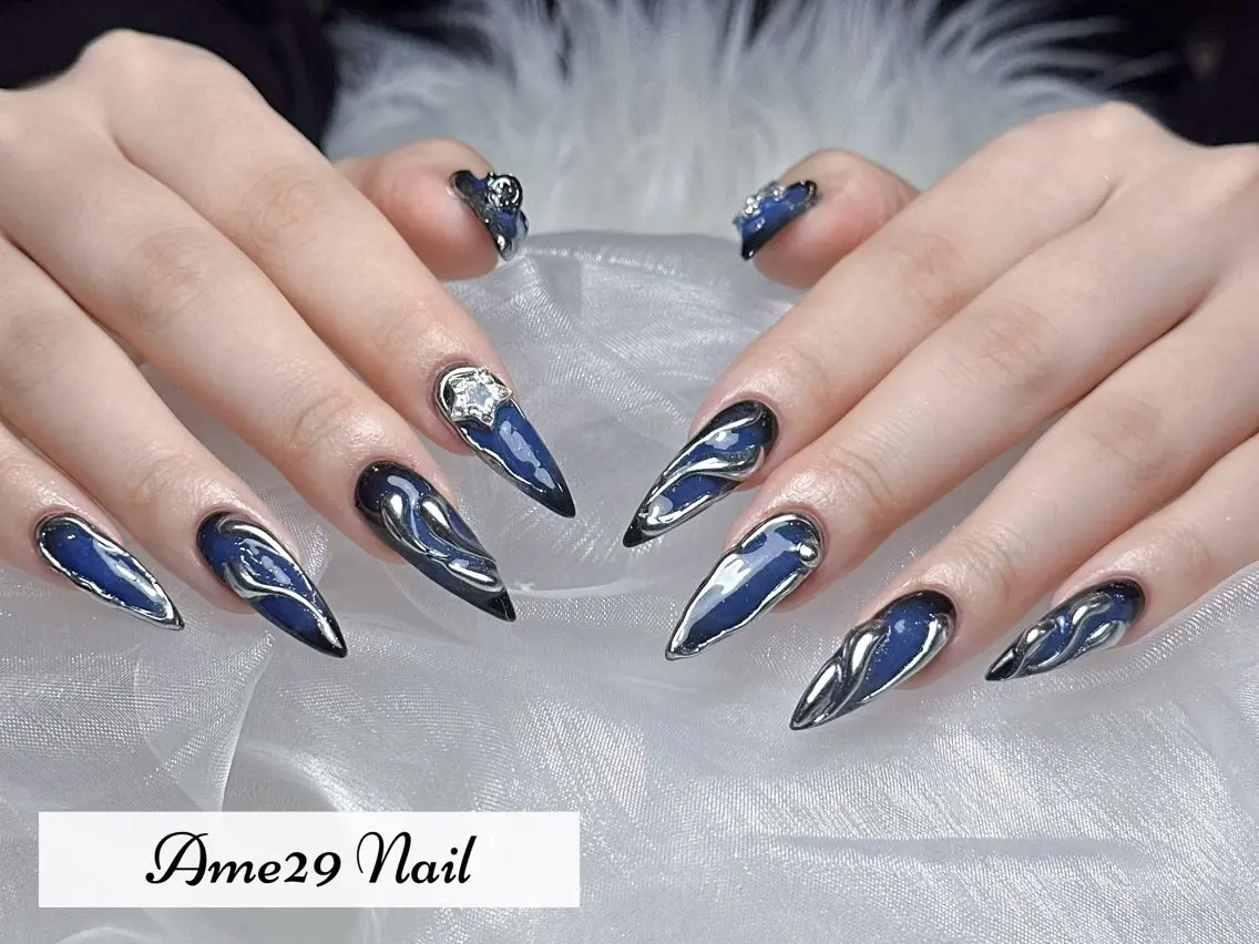 ネイル フラワーネイル ロングネイル オフィスネイル ピンク ピンクベージュ AME29 Nail ネイルサロンのネイルデザイン