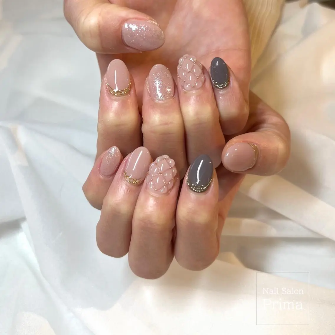 ミディアム ネイル SalonPrima 西院Nail&Eyeのネイルデザイン