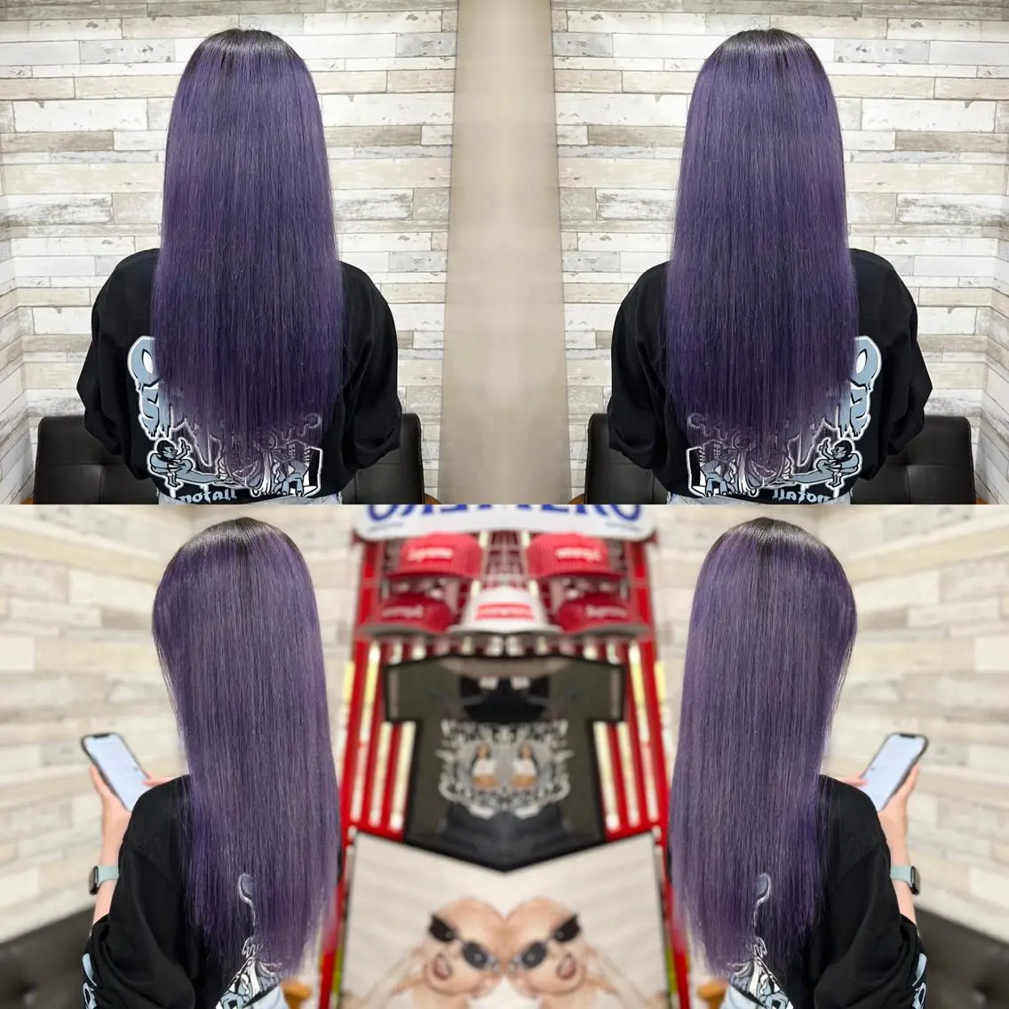 セミロング カラー ヘアカラー トリートメント ✨️眉毛、派手髪、 ハイトーンShinの眉毛・アイブロウイメージ