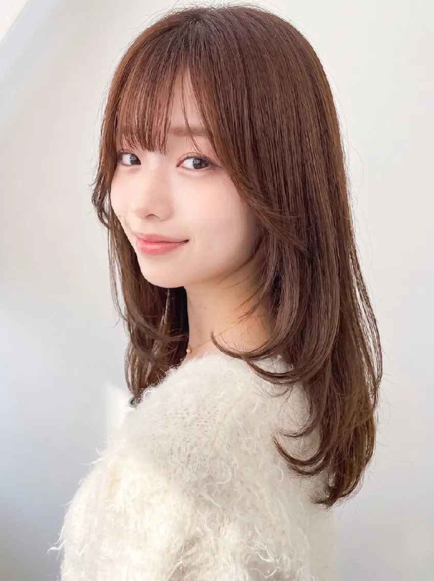 ロング レイヤーカット 齋藤大貴のヘアスタイル