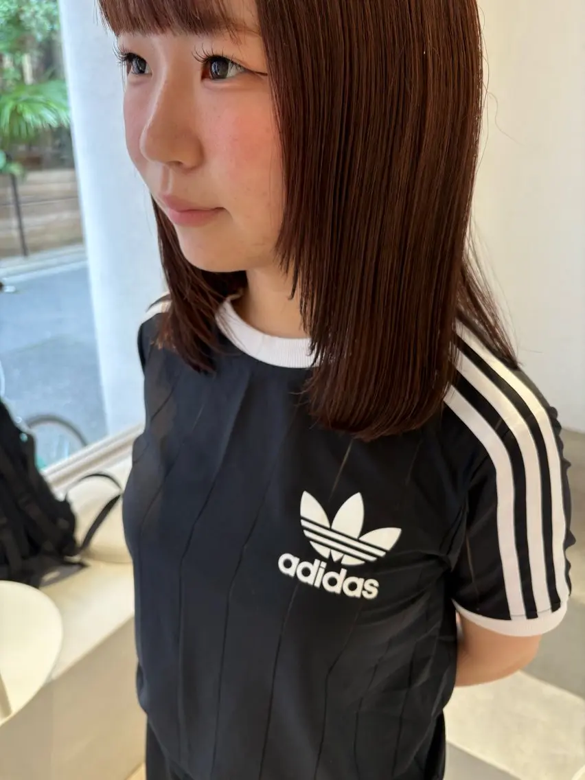 ミディアム ミディアムレイヤー 顔周りカット レイヤーカット n a n a / 京都美容室のヘアスタイル