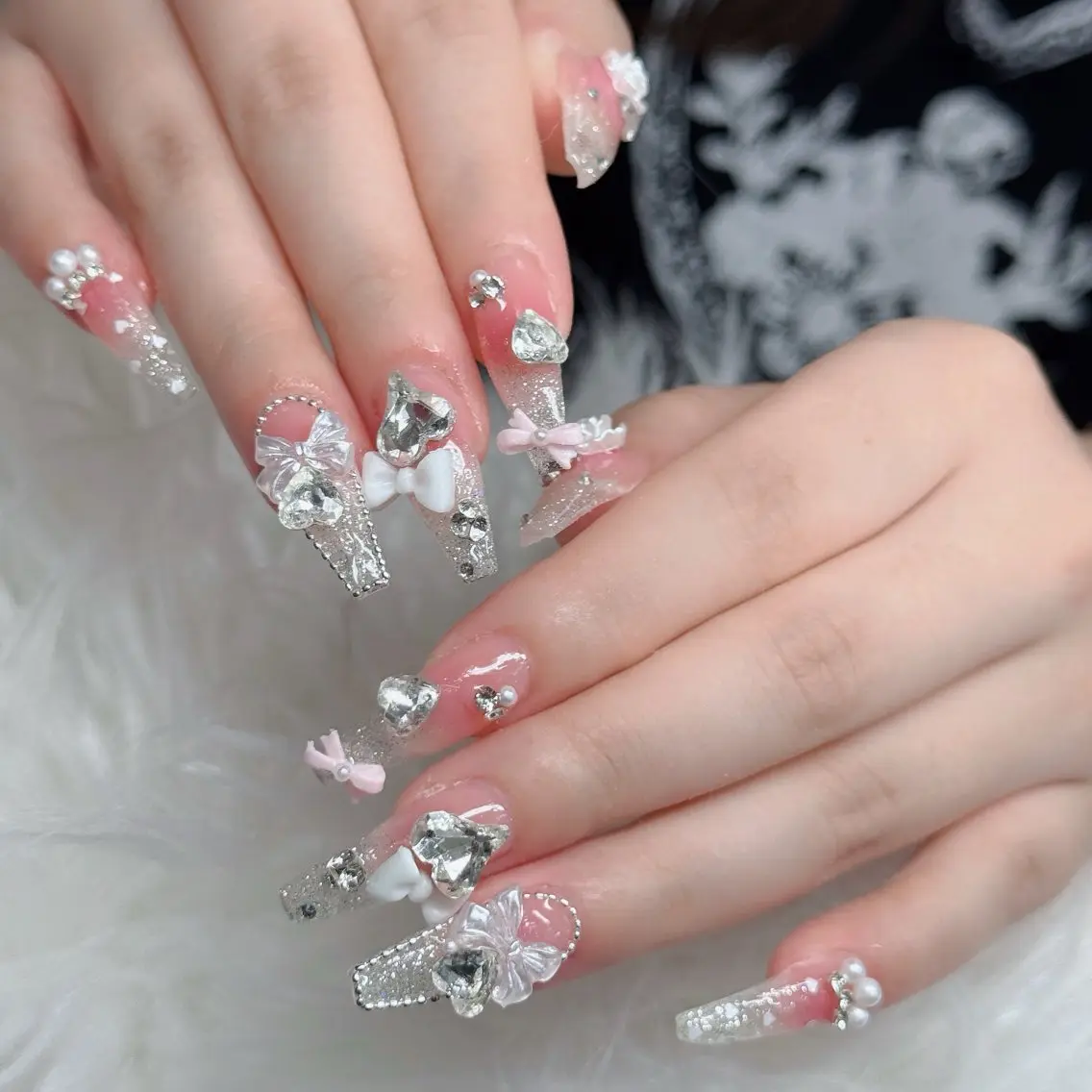 ネイル フットネイル フレンチネイル グラデーション 韓国ネイル ロングネイル ハンドネイル Hani Nail Salonのネイルデザイン