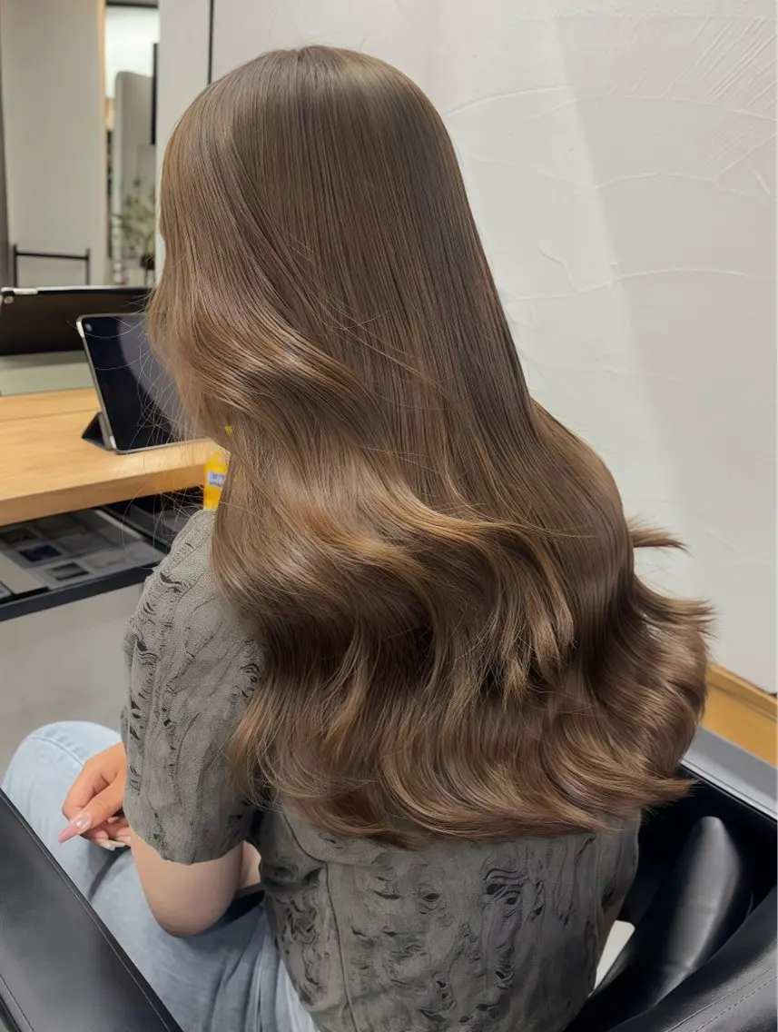ミディアム カラー ヘアカラー トリートメント Rico / bob/グレージュのヘアスタイル