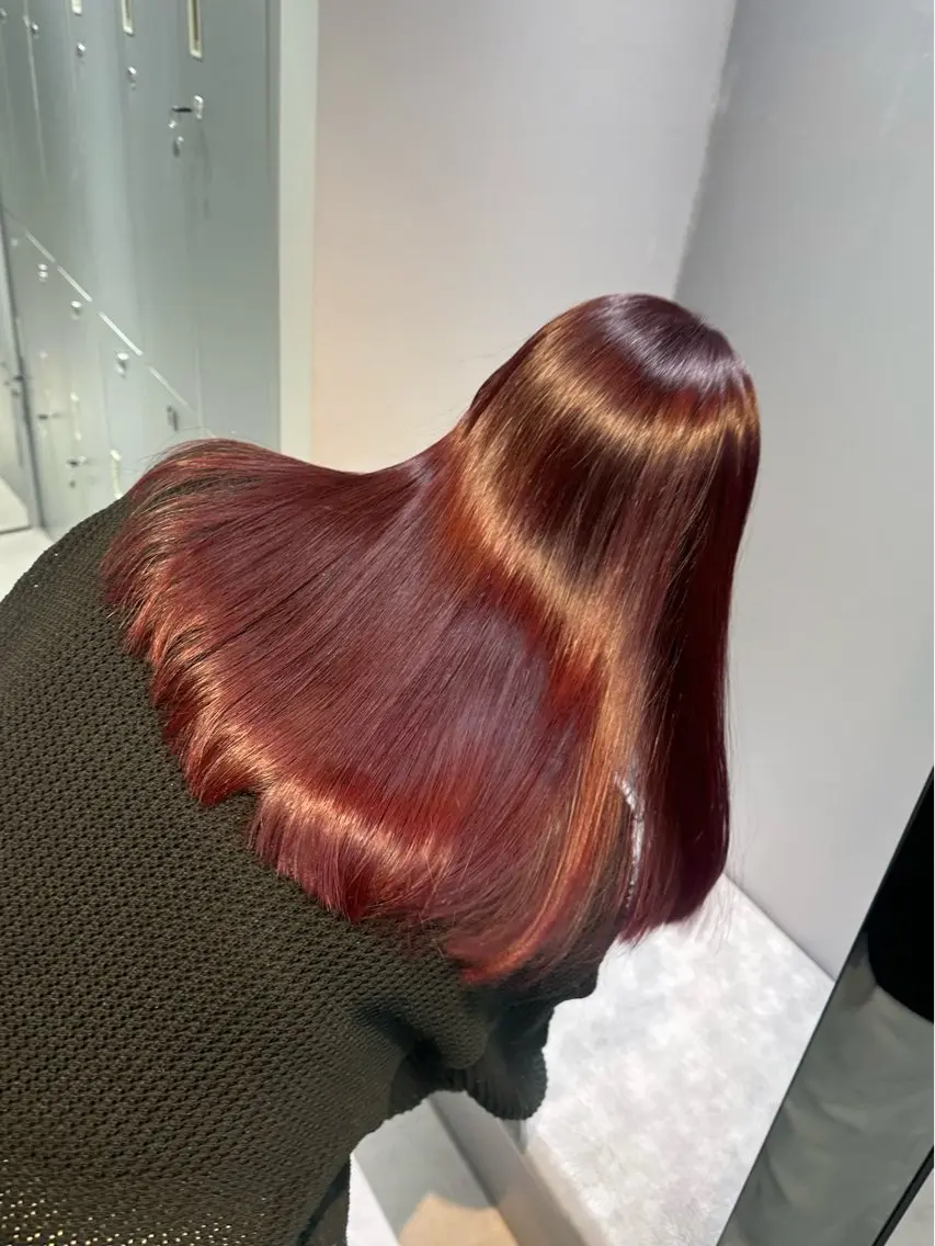 ロング カラー ヘアアレンジ ブリーチ ダブルカラー ブリーチなしカラー トリートメント ヘアカラー トリートメント 新宿⌇韓国風ヘア ⌇透明感カラーのヘアスタイル