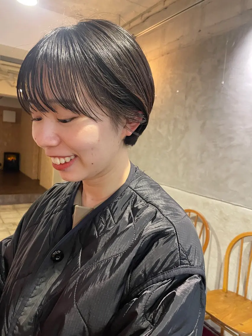 ショート ショートヘア カット ayane⭐️ボブ・ ショート・パーマのヘアスタイル