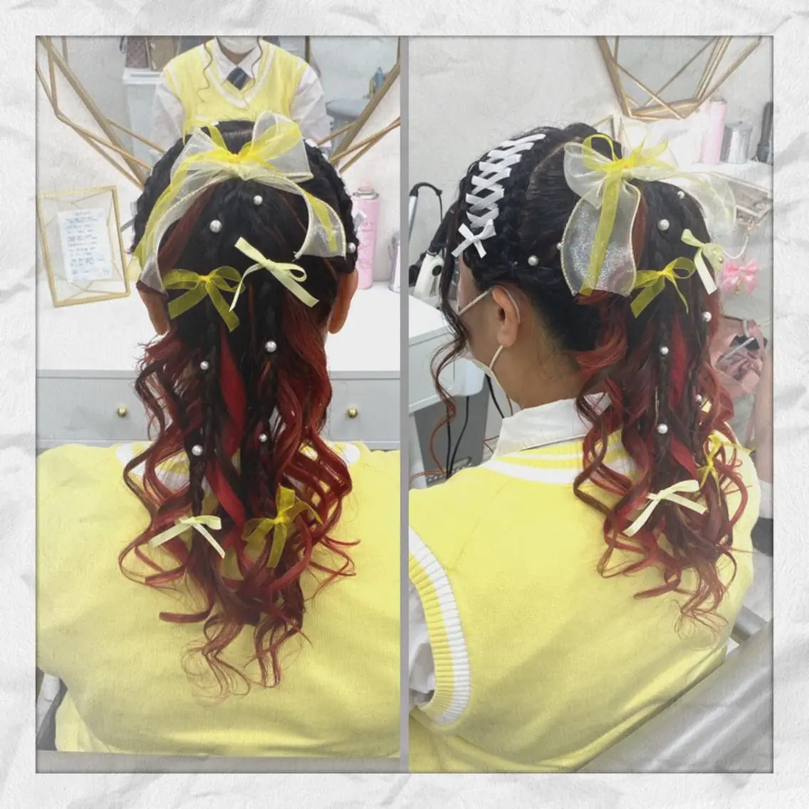 セミロング ヘアアレンジ ヘアセット ヘアセット/着付け 𓇼 まつもと𓇼のその他イメージ