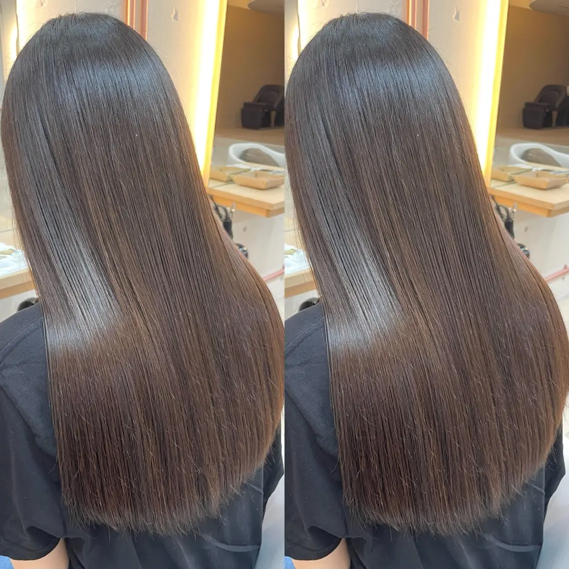 ロング カラー ブラウンカラー 透明感カラー グレージュ トリートメント ブリーチ無しダブル カラー🦕まどかのヘアスタイル