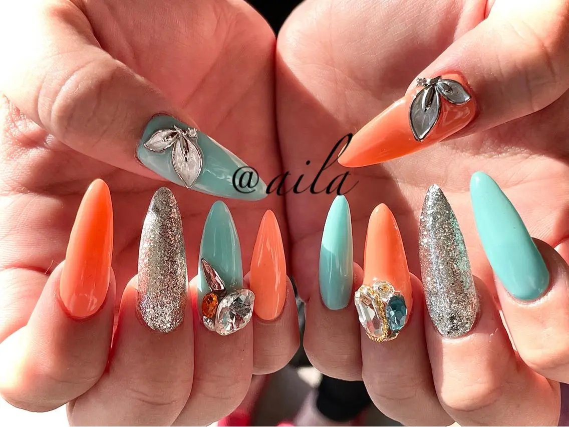 ネイル 夏ネイル ハンドネイル Aila.nail _F_AYUMIのネイルデザイン