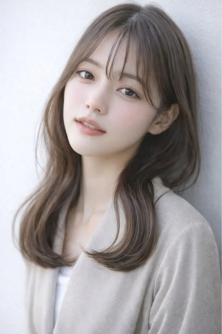 ミディアム カラー 透明感カラー グレージュ イルミナカラー 外国人風カラー カット ヘアカラー トリートメント 田村和範/似合わせ カラー/髪質改善のヘアスタイル