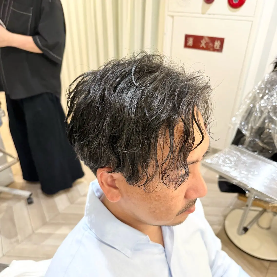 パーマ メンズ レイヤーカット/ 艶カラー🌙Rinoのヘアスタイル