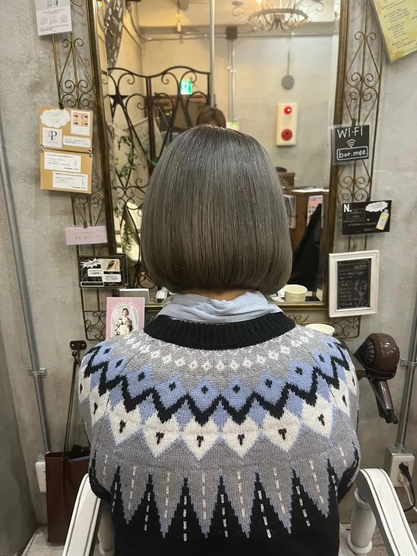 ショート カラー ハイトーンカラー ヘアカラー トリートメント 艶髪/ハイトーン/ ヘアセット/モエノのヘアスタイル