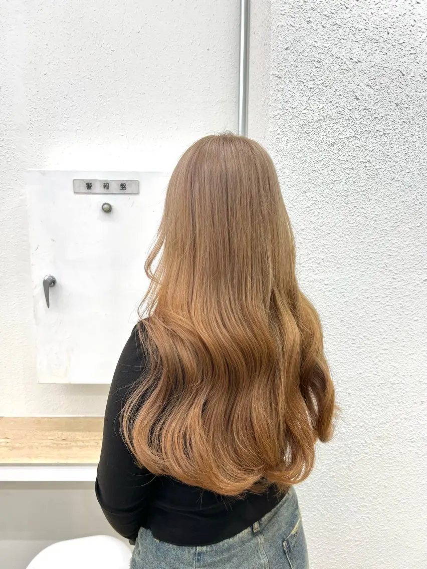 ロング ヘアカラー ブリーチカラー🦋‪ 田中さくらのヘアスタイル