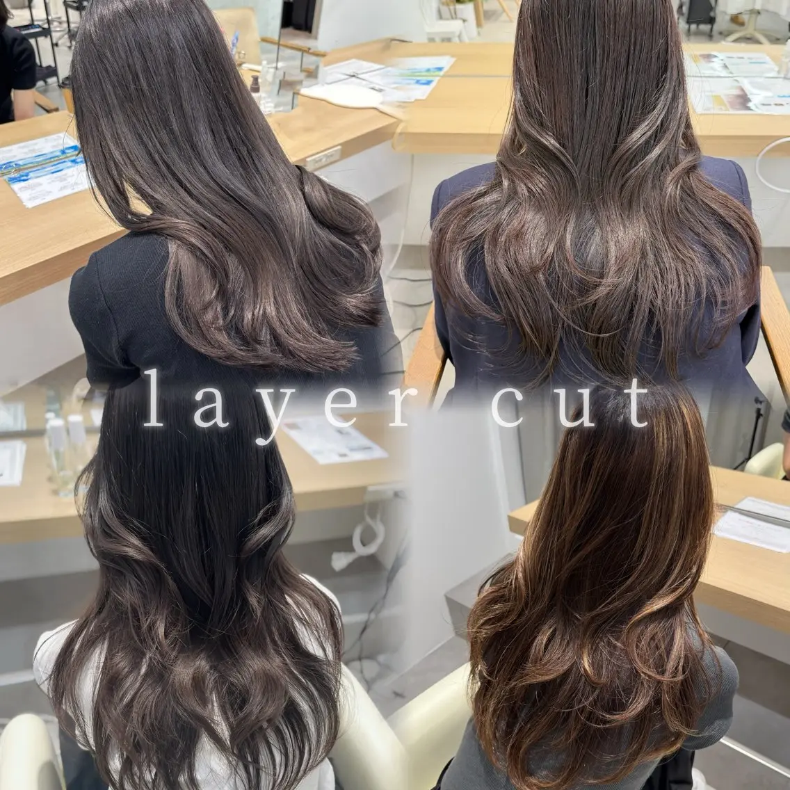 ロング カット レイヤー／大宮／韓国 🤍AYA🤍のヘアスタイル