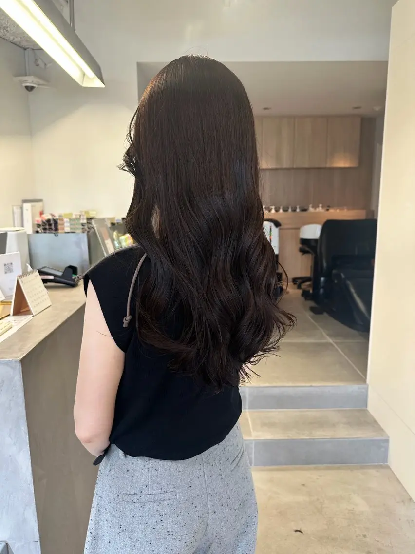 ロング カラー カット ヘアカラー 和田 あおいのヘアスタイル