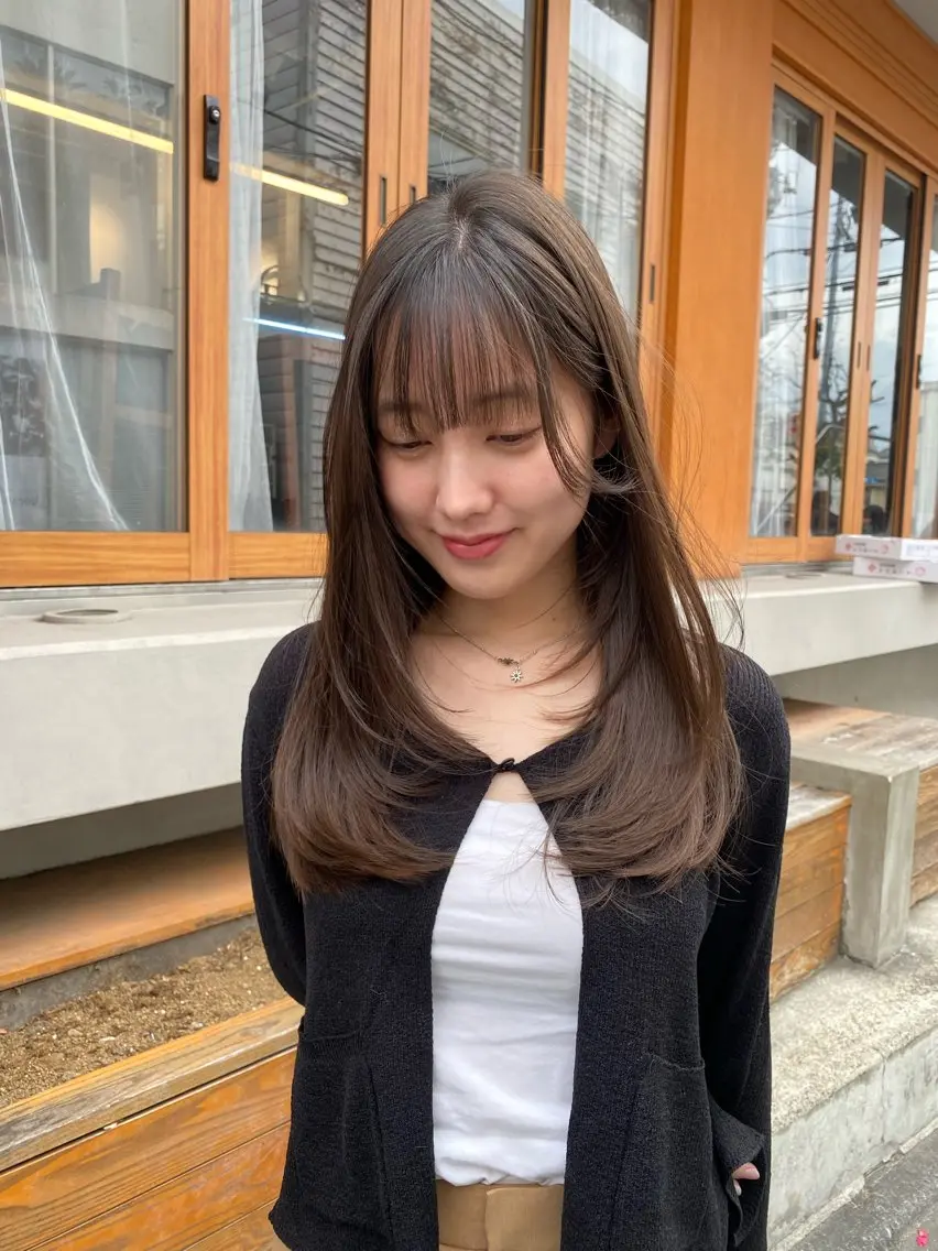 ロング カラー やました もえかのヘアスタイル