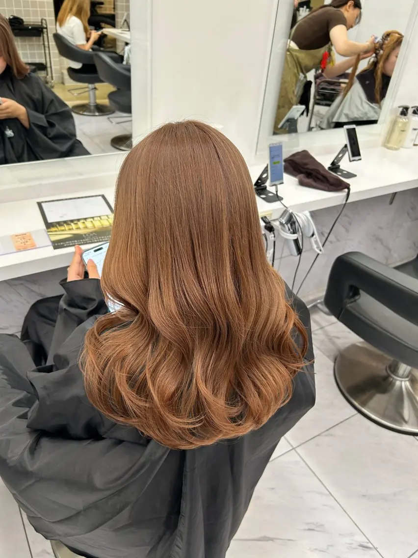 カラー カット ヘアカラー ヘッドスパ ヘアセット 🥯縮毛/レイヤー/ ベージュヘア🥯のヘアスタイル