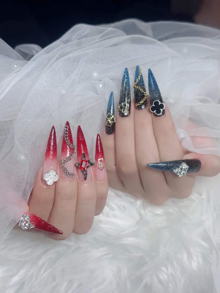 ネイル チークネイル 長さ出し フラッシュネイル フレンチネイル グラデーション ハンドネイル Lenie Nail Salonのネイルデザイン