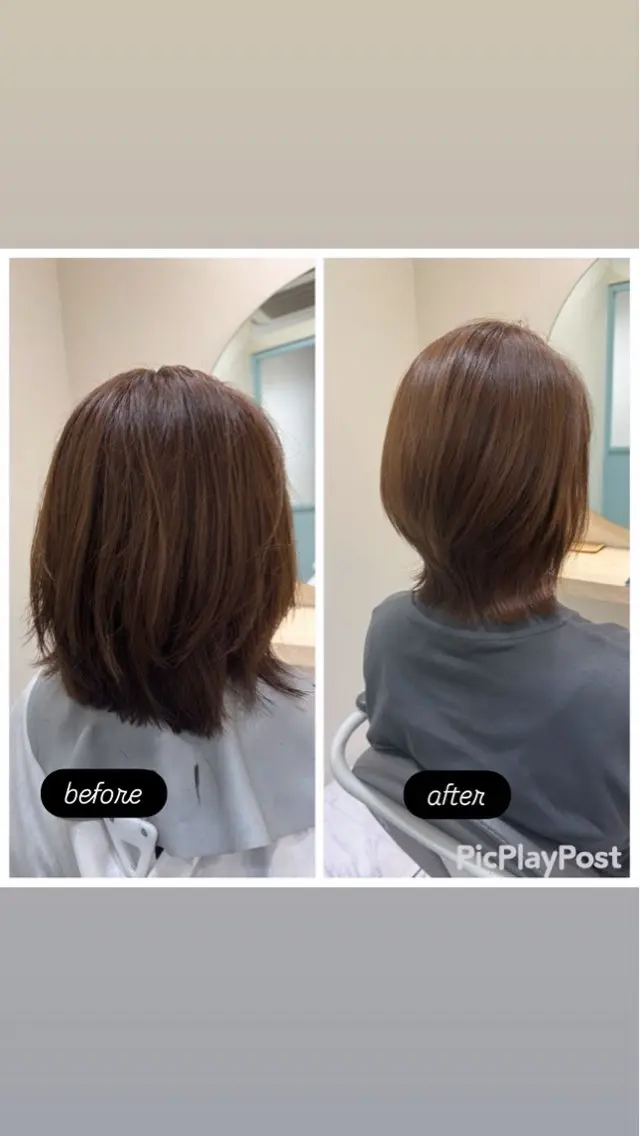 ミディアム カット ヘアカラー トリートメント 丹野 圭太のヘアスタイル