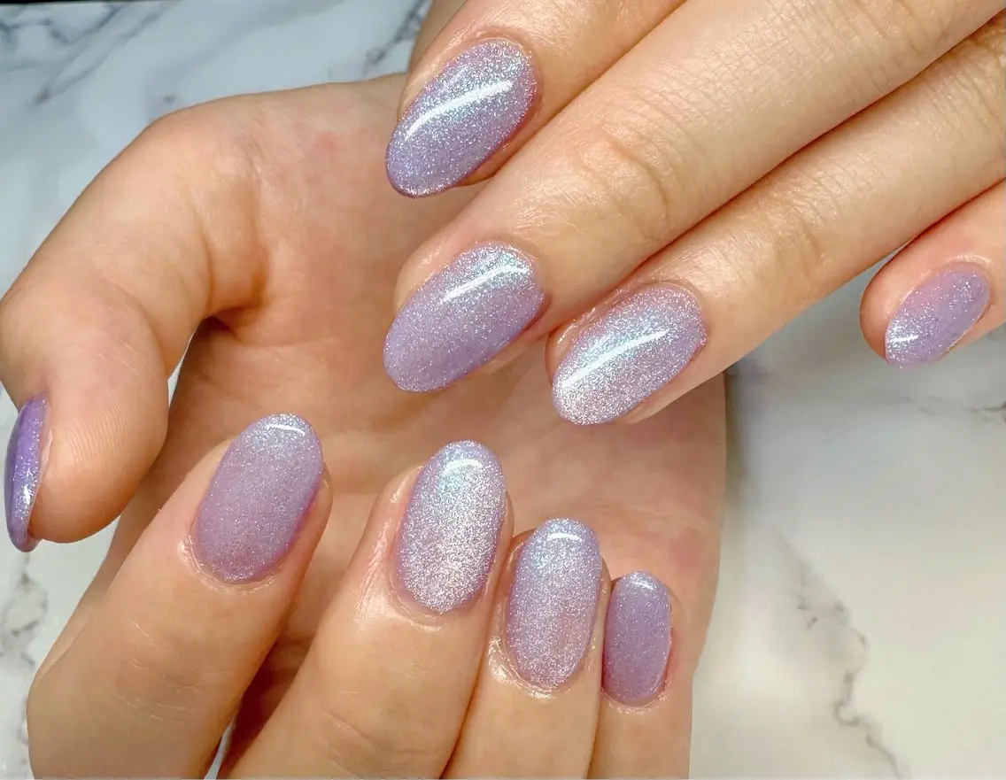 ネイル フラッシュネイル マグネットネイル ニュアンスネイル ワンカラーネイル 夏ネイル Mai’s nailのネイルデザイン