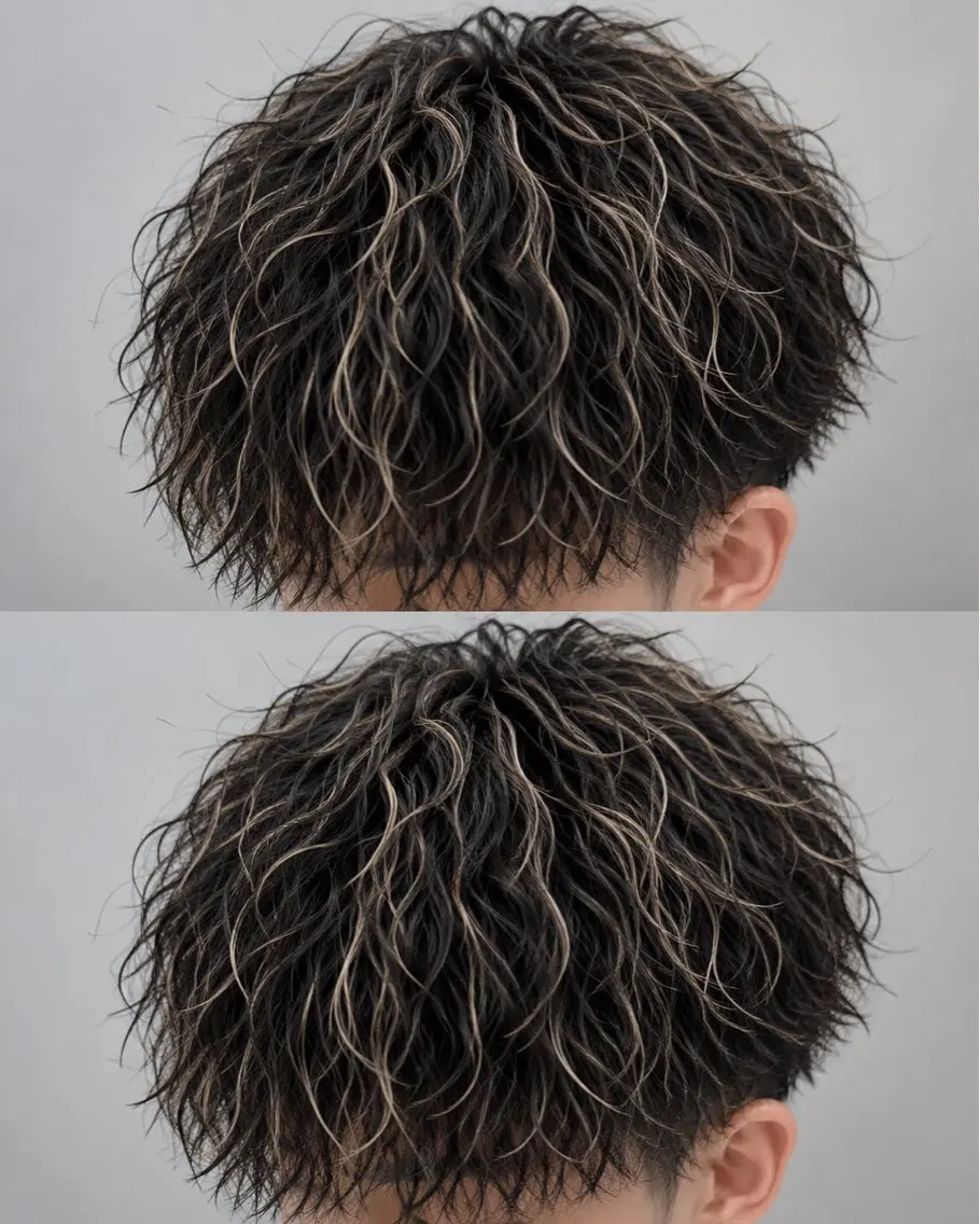 ショート カラー パーマ メンズ カット ヘアカラー パーマ トリートメント ヘッドスパ ヘアセット メンズ/ツイスパ/ レイヤー渋谷🌹のヘアスタイル