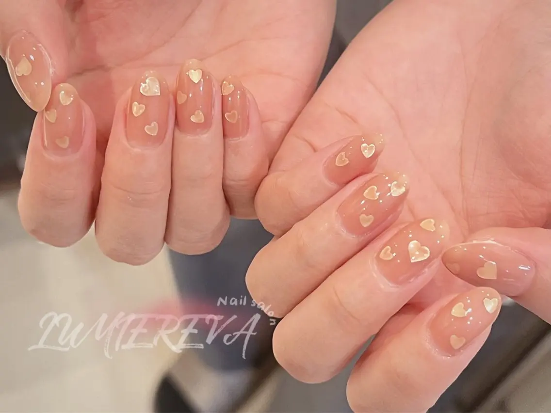 ネイル オーロラネイル 長さ出し ジェルネイル 氷ネイル・うるうるネイル 韓国ネイル Lumiereva nail salonのネイルデザイン